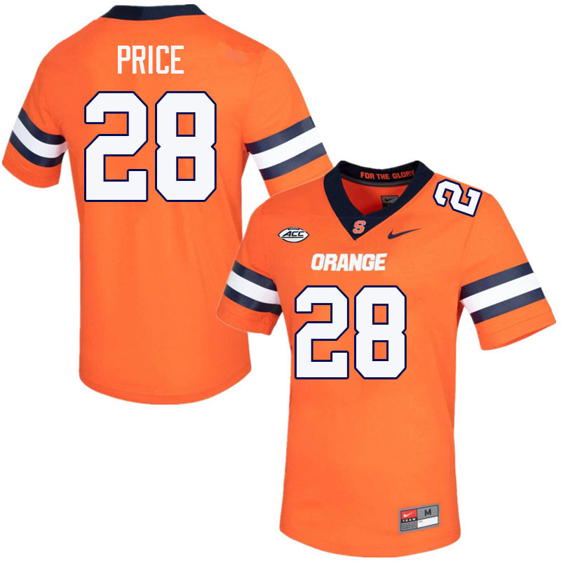Syracuse Orange #28 Juwaun Price College Football Jerseys Stitched-Orange